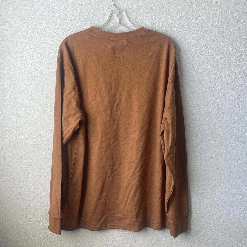 Woolrich Long Sleeve Pocket Tee Mens Large Brown Casual Everyday‎ Top - Picture 9 of 9